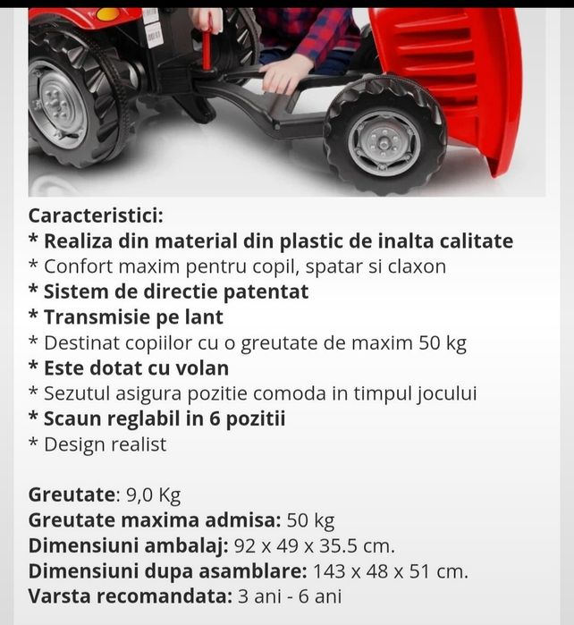 Tractor nou roșu