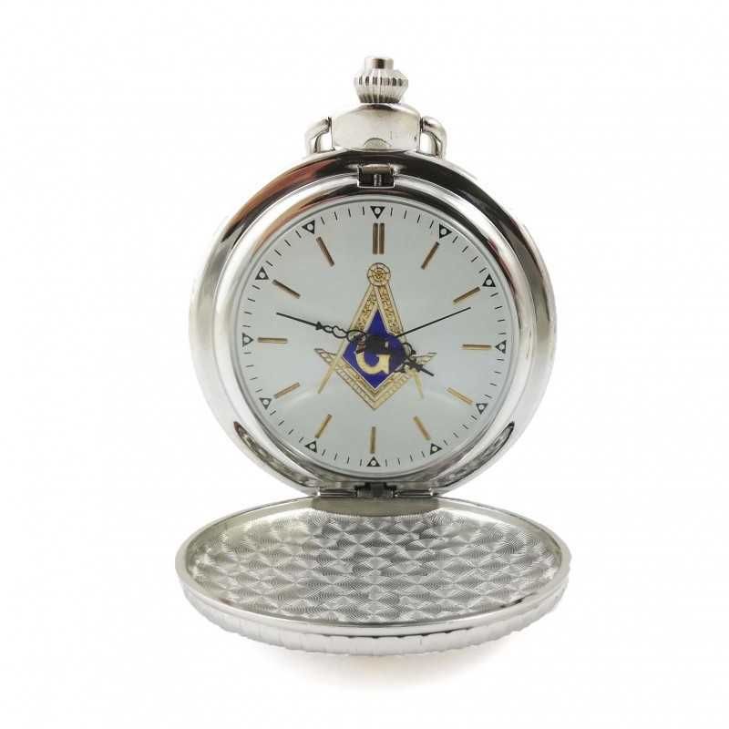 Ceas de Buzunar Masonic - pe Argintiu sau Bronz