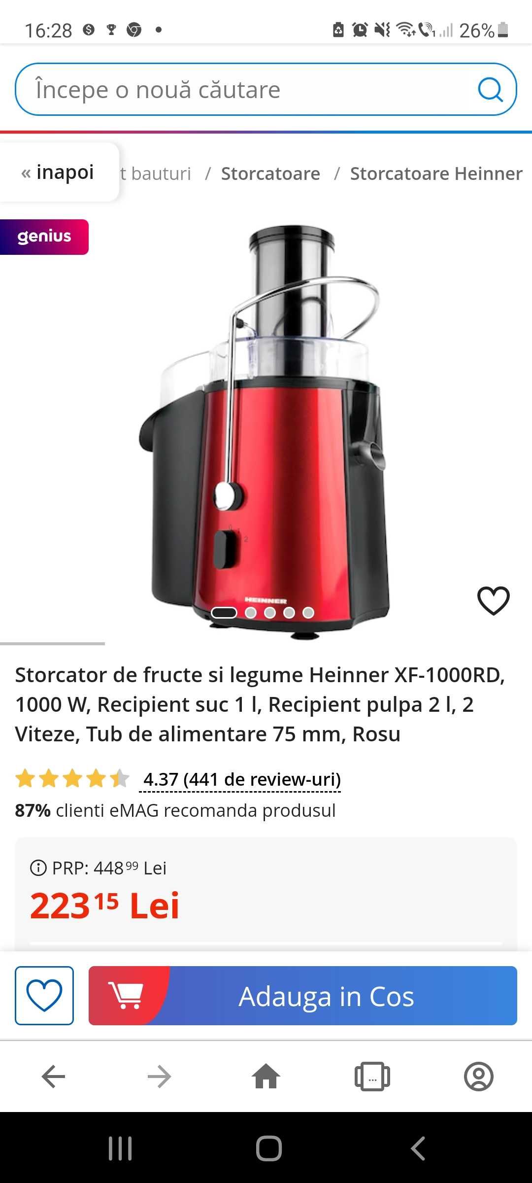 Storcator fructe Heinner