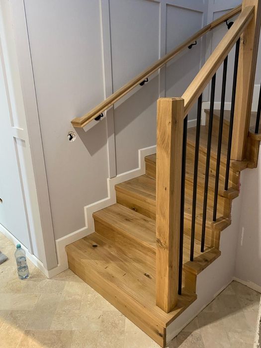 Trepte lemn / scari lemn / balustrade