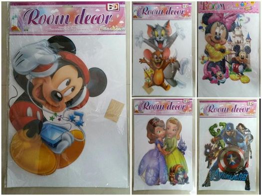 Stiker camera copii Mickey Mouse Cars Tom&Jerry Batman Spiderman Elsa