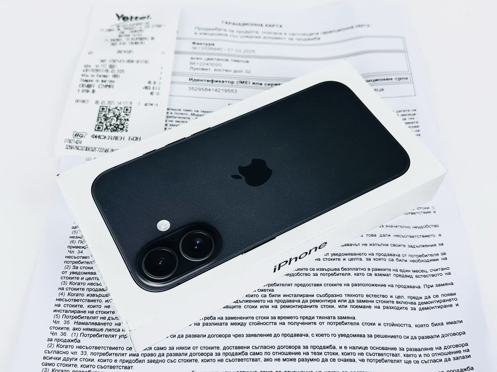 НОВ! Apple iPhone 16 128GB Black 3г. Гаранция!