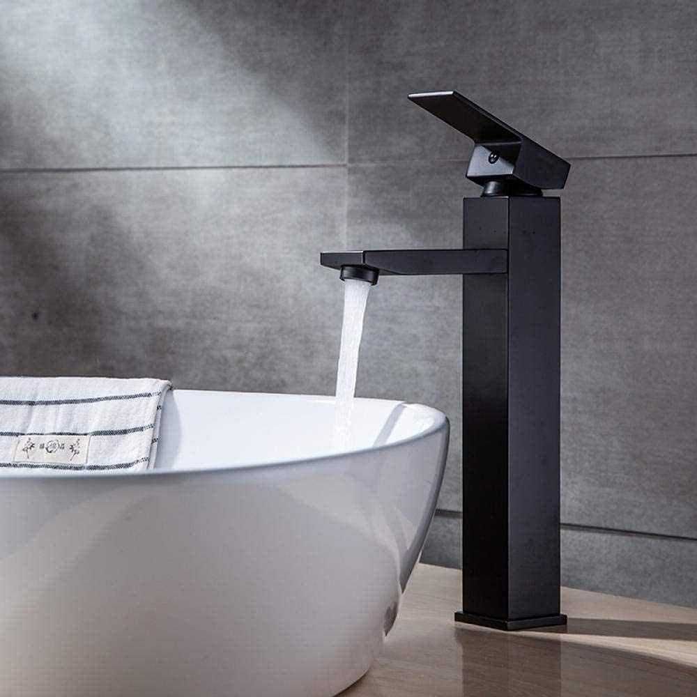 Baterie Chiuveta Baie,Otel inoxidabil,Racorduri Incluse,Negru Mat30 cm