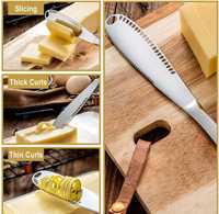 Кухонный нож с отверстиямм для масла и сыра.