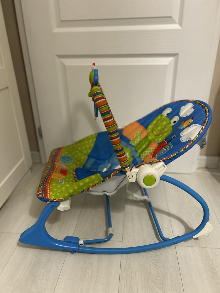 Бебешки шезлонг 3 в 1 Fisher price Little Frog Swing Chair