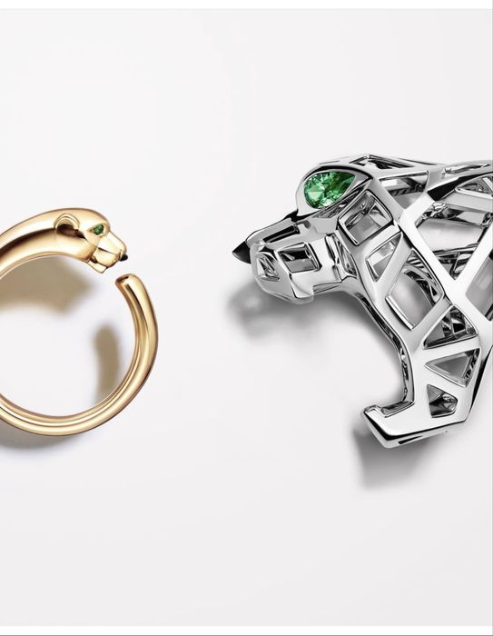 Позлатени пръстени Panthere de Cartier