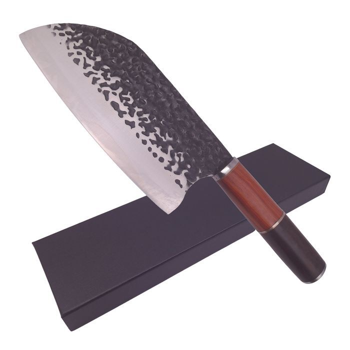 Set 3 cutite bucatar IdeallStore®, Twist Blade, 30 cm, otel, maro