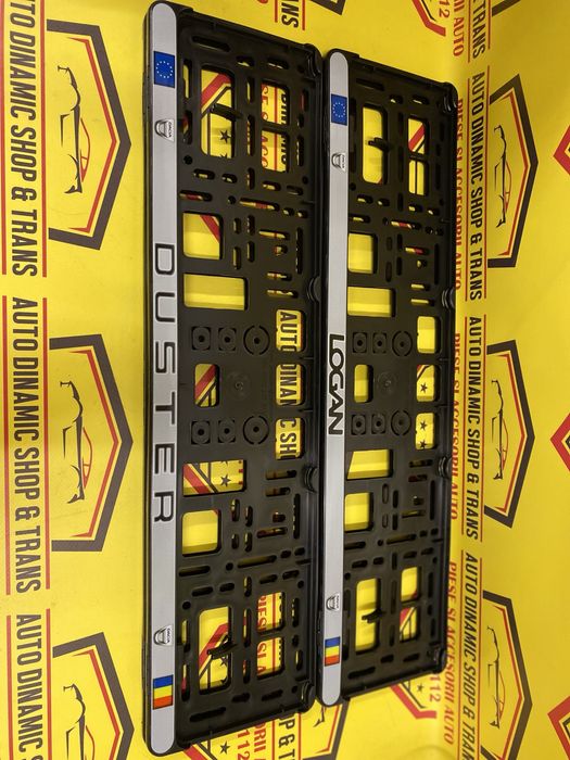 Set 2 suporti numar numere inmatriculare Dacia Logan Dacia Duster