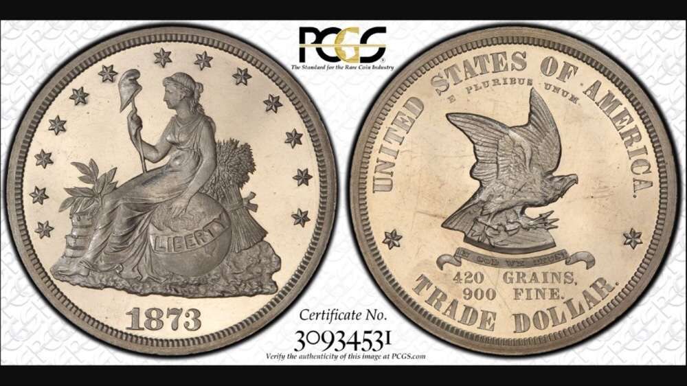 Moneda veche Trade Dolar 1873