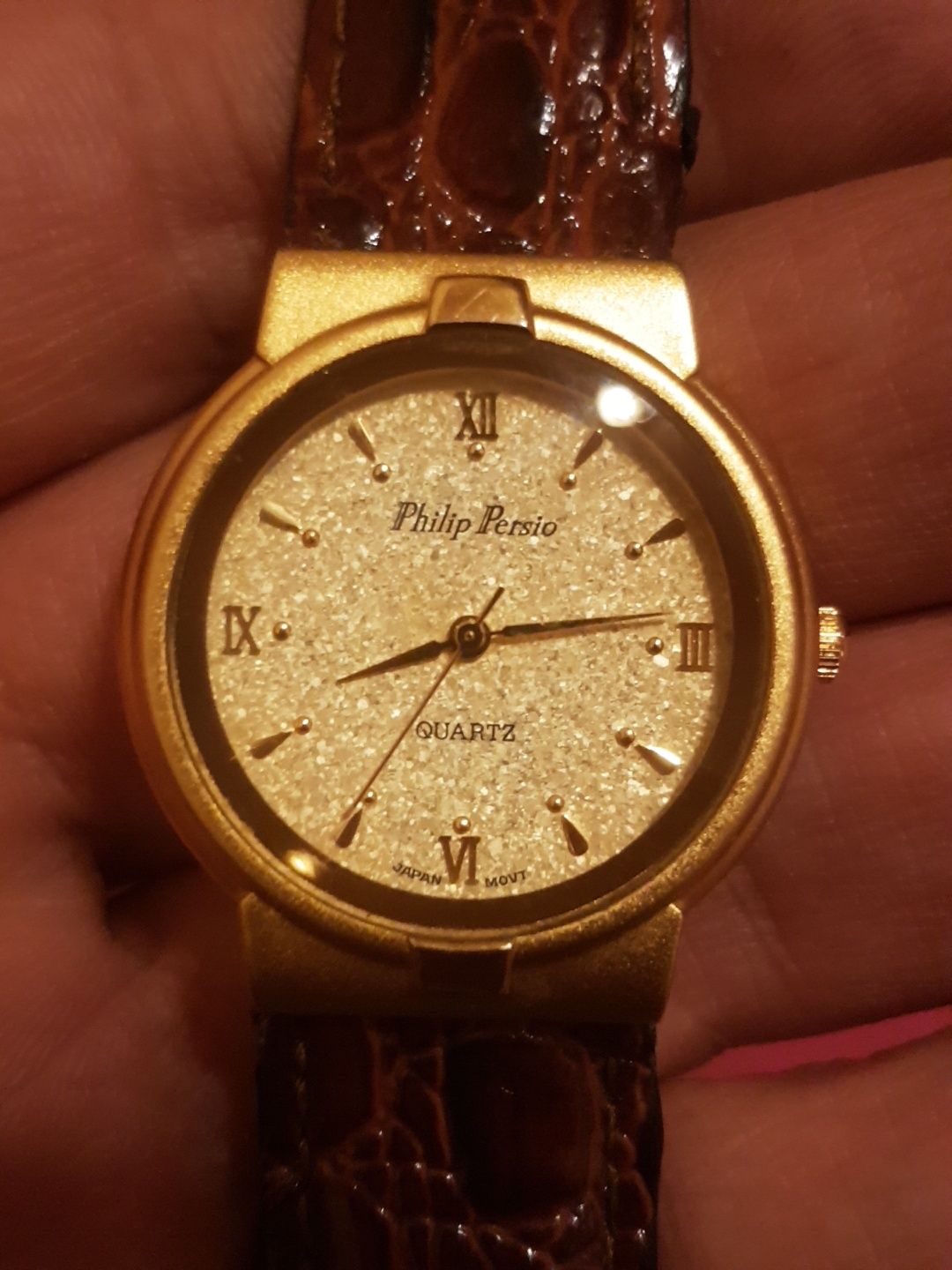 Superb ceas de dama bijuterie placat aur Philip Persio