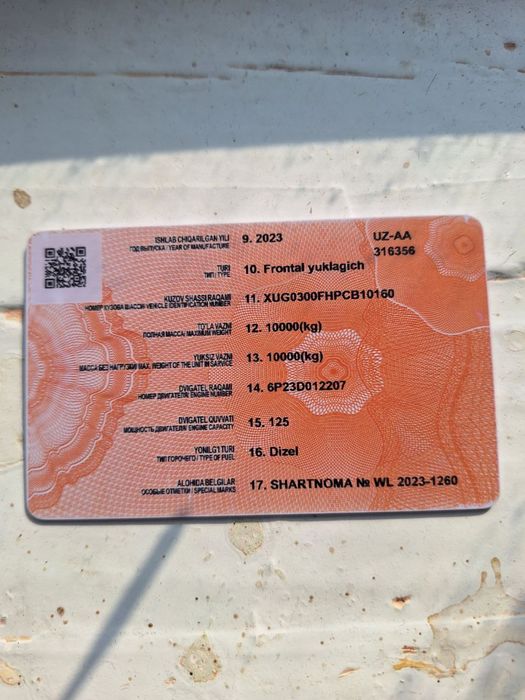 Pagruzchik 3 tonnalik 2023-yil