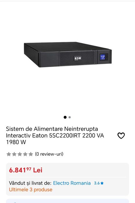 Ups Eaton sursa neîntreruptibila montare rack