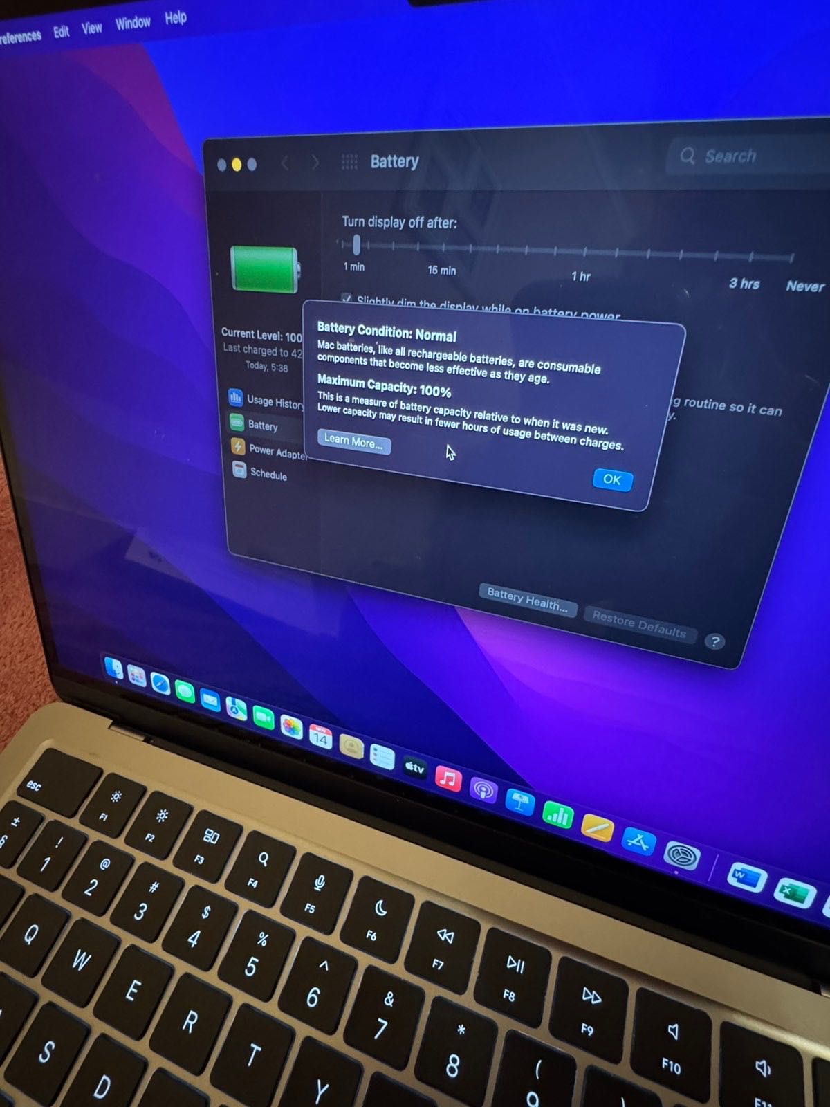 MacBook Air 13.6” M2 (2022)-100% Батерия | Пълен комплект