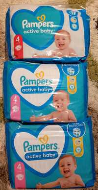 3baxuri 3*76buc Scutece Pampers Active Baby Nr.4