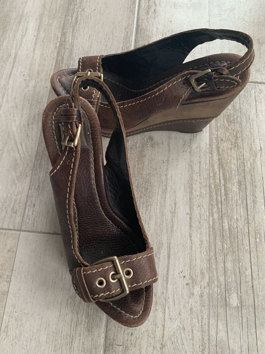 Sandale, platforme Zara piele naturala 38