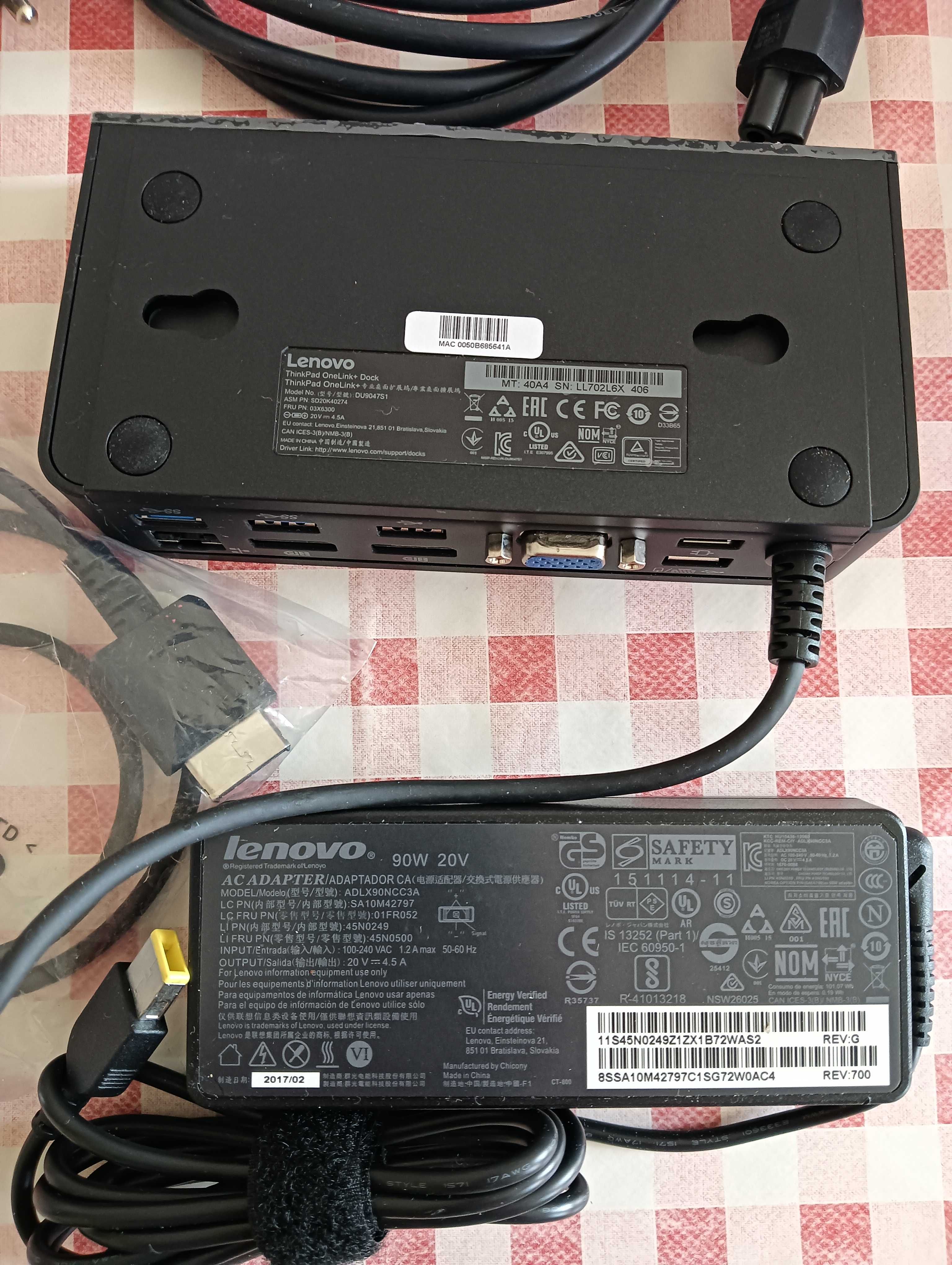 Докинг станция ThinkPad OneLink+ Dock със зарядно Lenovo