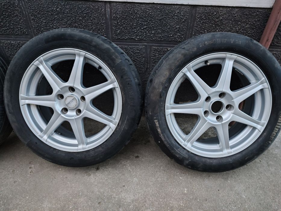 Vând Set Jante Aliaj 5x112 + Cauciucuri 205/55/17 Vara Import Germania