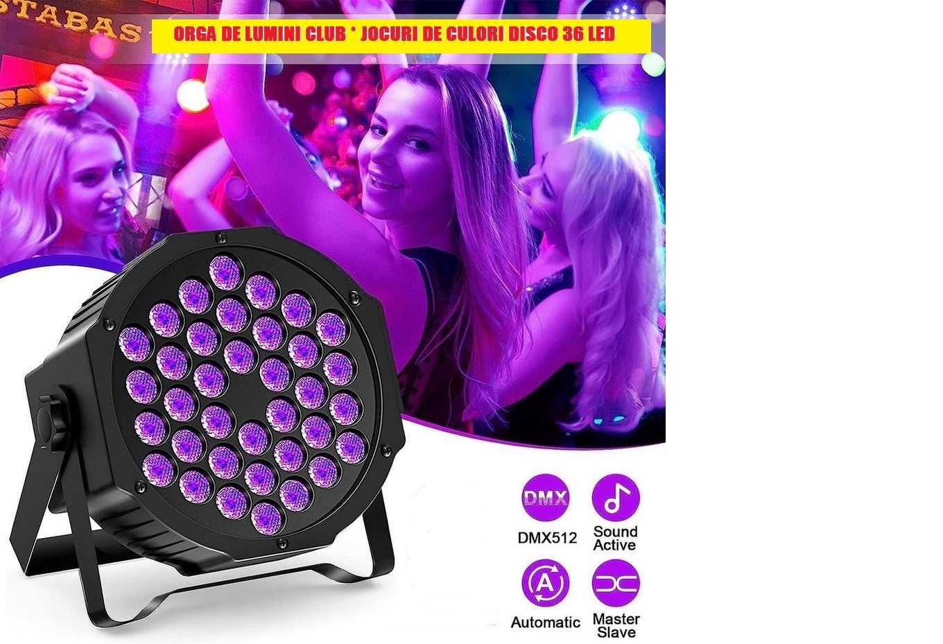 Lumini Petrecere Scena 36 LED Lumini DJ Club Orga de culori Stroboscop