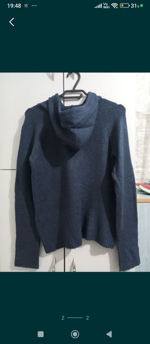 Pulover de damă bleumarin, cu carouri ,mărimea M