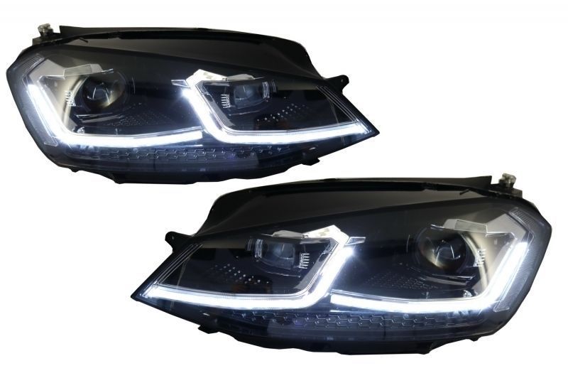 Bara Fata cu RHD Faruri LED Semnal Dinamic compatibil cu VW Golf VII 7