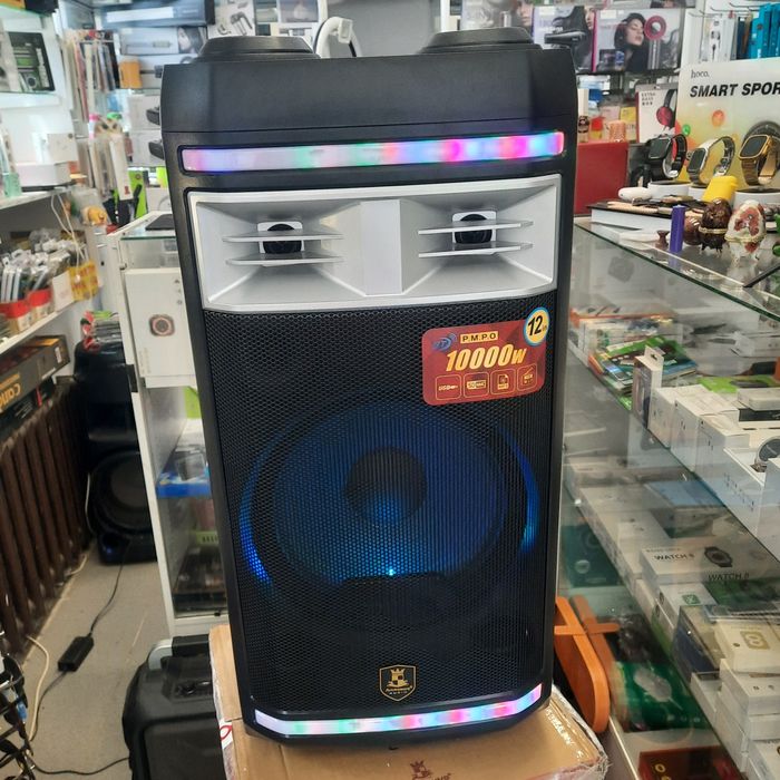 Музыкальная колонка караоке 2 микрофона