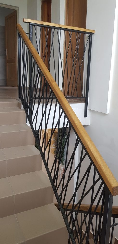 Balustrade fier forjat cu lemn