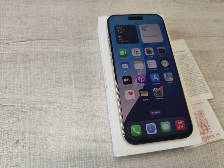 КАТО НОВ iPhone 16 Pro Max 256GB Natural 1г. Гаранция Технополис!