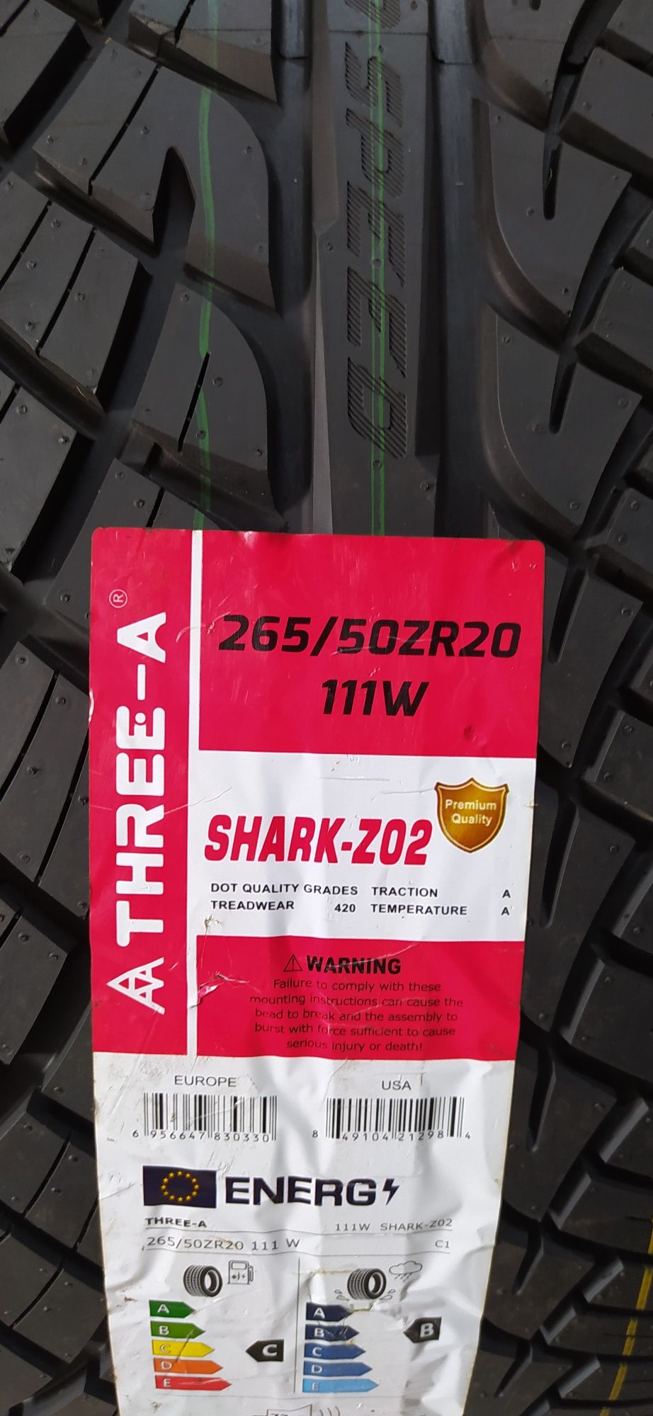 265/50R20. Three-A. Shark. Z-02