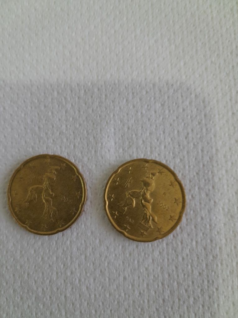 Vind 2 monede de 20 euro centi