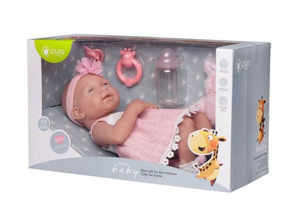 Кукла Junfa Pure Baby в розово 35см