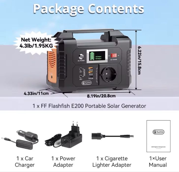 Stație Portabilă de Încărcare 200W cu 40800mAh .800 Ron=STOC LiMiTAT !