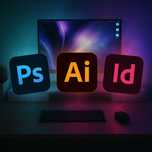Pachet Adobe 2025: Photoshop, Illustrator, InDesign
