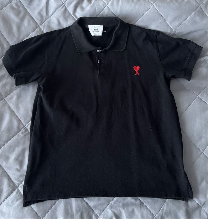 Черное поло ami paris