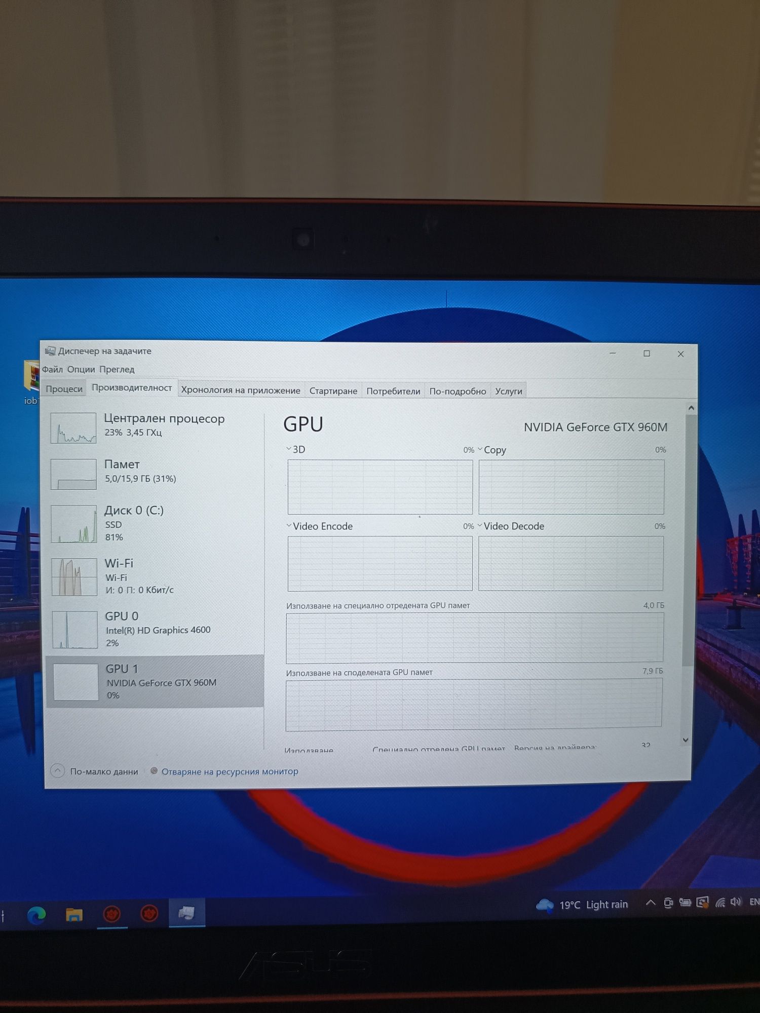 Геймърски лаптоп Asus ROG G501JW 4к Display