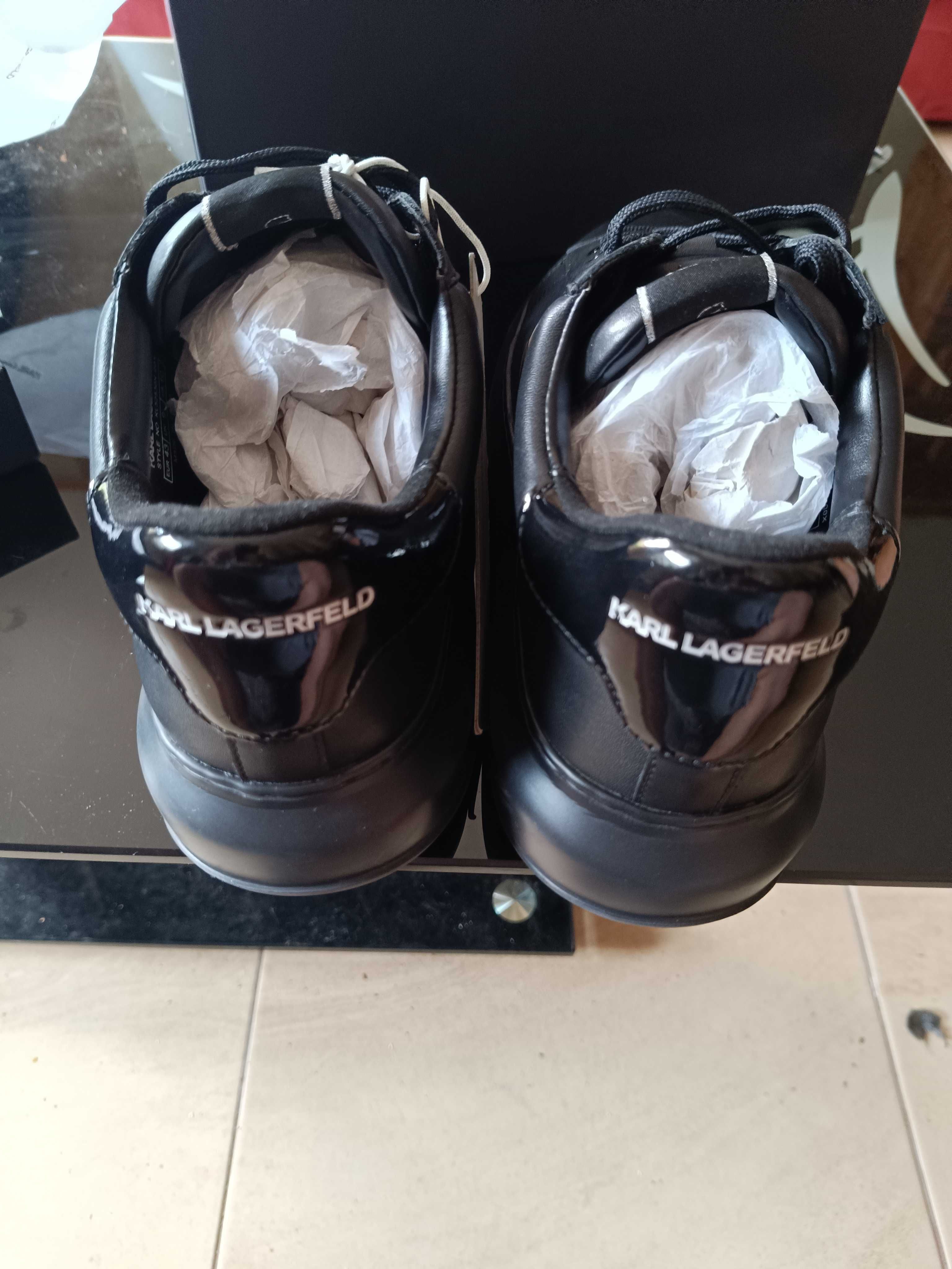 NOI! Adidasi Karl Lagerfeld 43 Originali Full Black Piele
