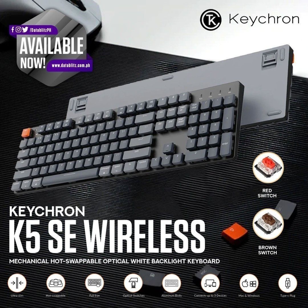 RU! Keychron K5 SE OPTICAL Mac/Win БеспроводнаяМеханическая Клавиатура