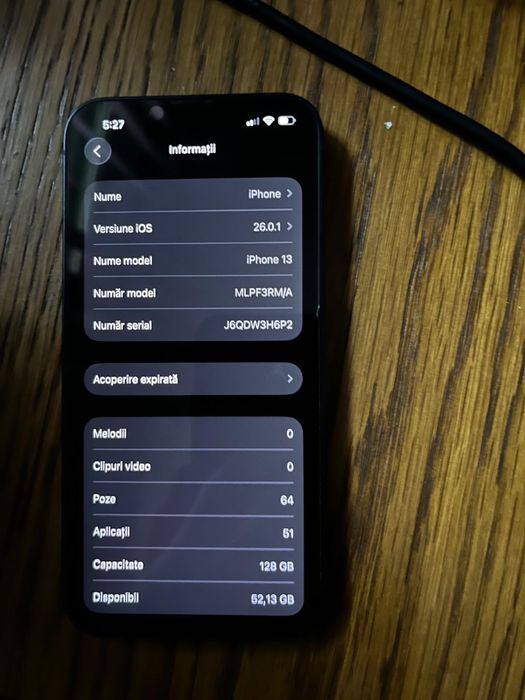 iPhone 13 – 128GB, 88% Battery,stare bună schimb sau vând
