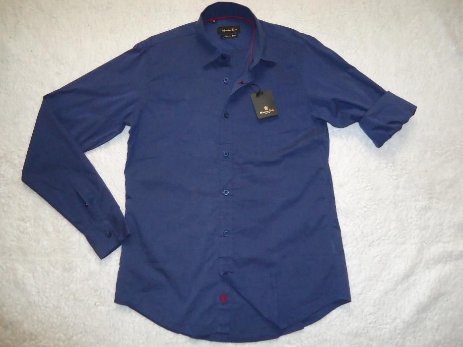 Camasa denim barbati slim fit maneca lunga 4 pense cambrata