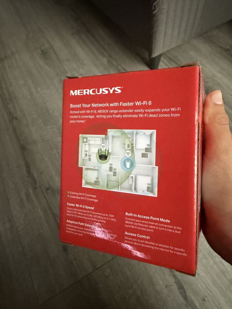 Mercusys AX1500 Wi-Fi 6 удължител на обхват