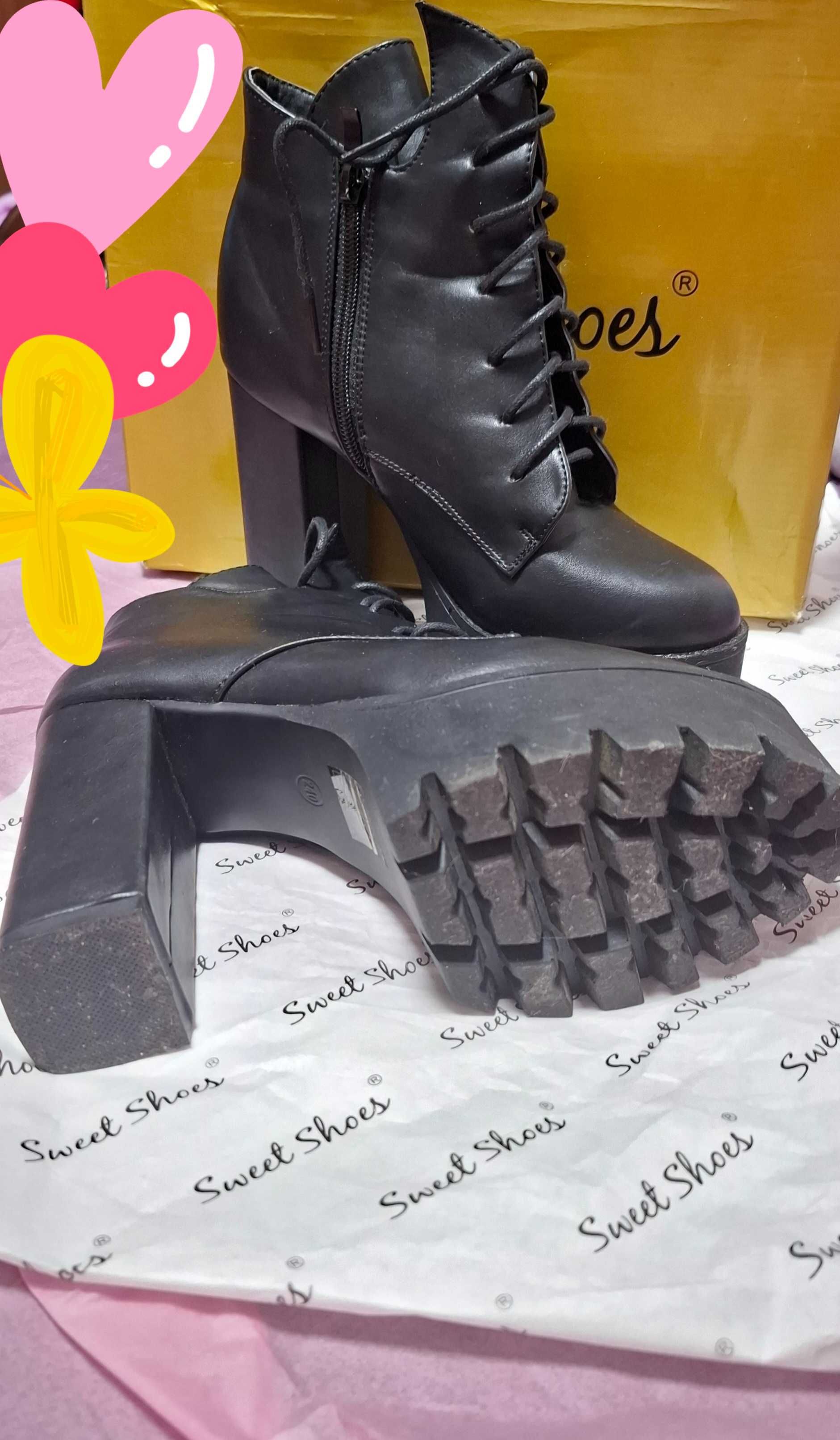 Botine Dama cu toc - Black