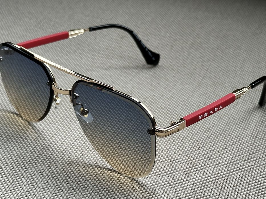 Ochelari soare Prada Gold metalic , lentile degrade 2 culori
