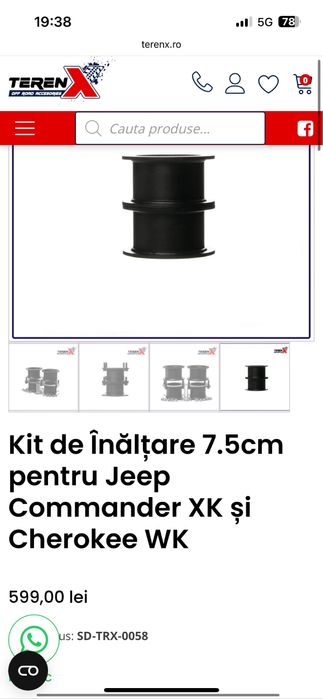 Kit inaltare jeep grand cheroeke wk1
