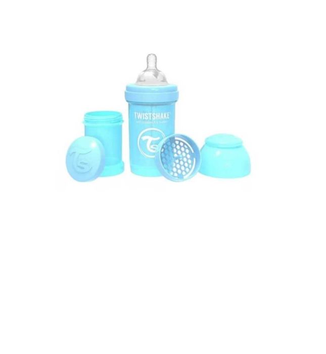Set biberon anti-colici, Twistshake, Cu strecuratoare-mixer