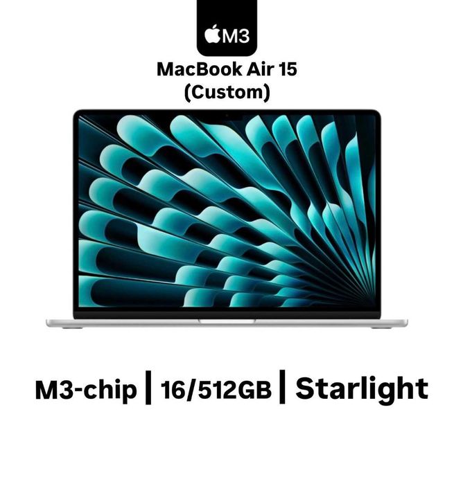 Новые! Apple M3 Mackbook Air 15/16/512GB Starlight (MXD33)