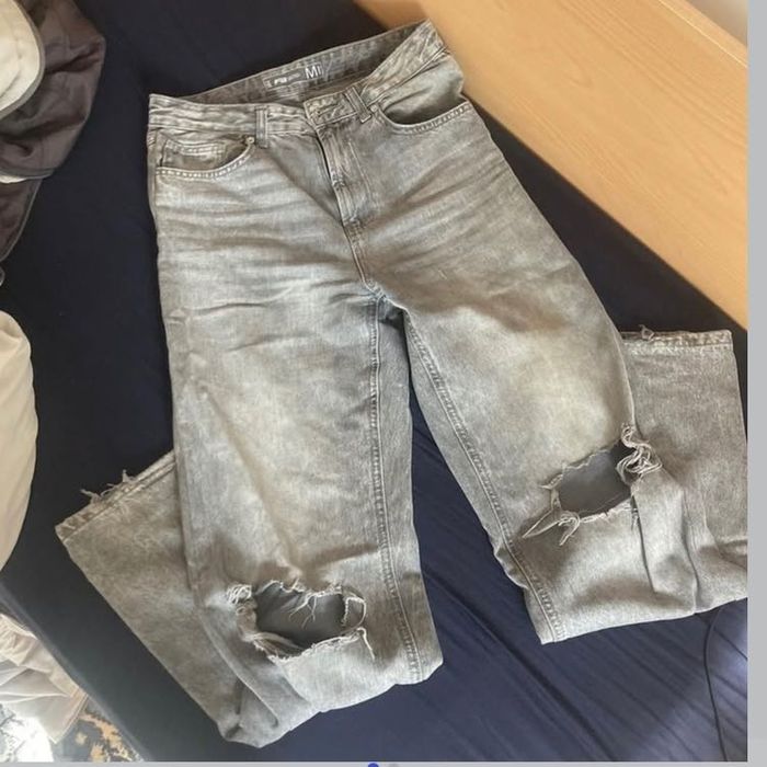 Сиви широки дънки New Yorker