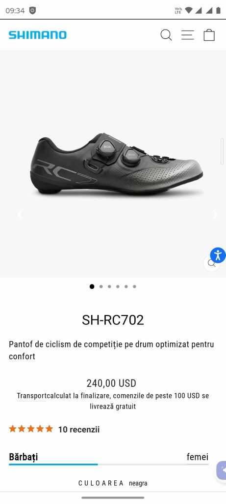 Pantofii de drum SH-RC702 de la SHIMANO  Nr.41