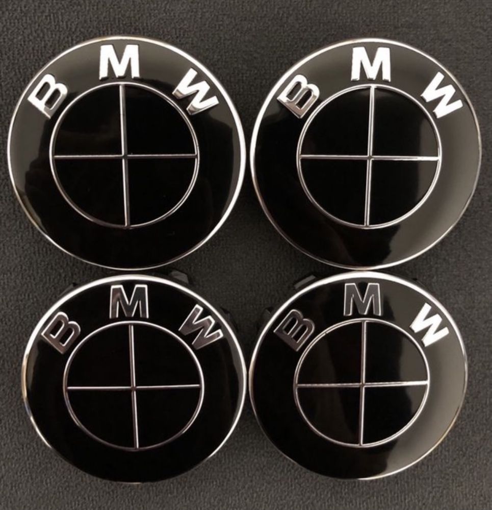 Set 7 embleme NEGRE FULL BLACK logo BMW E30 E36 E39 E46 E60 E61 e87