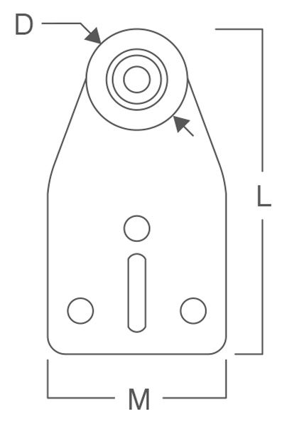 Carucior cu rulment pentru culisare prelata, 24 mm