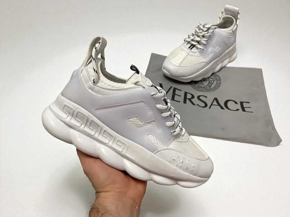 Adidasi Versace Chain Reaction Alb - Adidasi Unisex - Verificare
