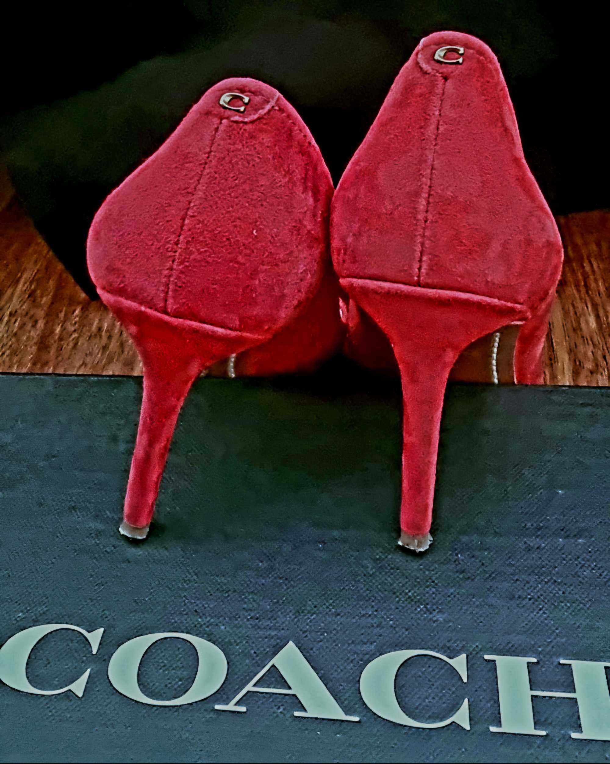 Велурени обувки Coach, 36